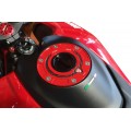 CNC Racing Aluminum with Carbon Inlay Gas Cap Flange for Ducati And KTM CNC Racing Aluminum with Carbon Inlay Gas Cap Flange for Ducati And KTM